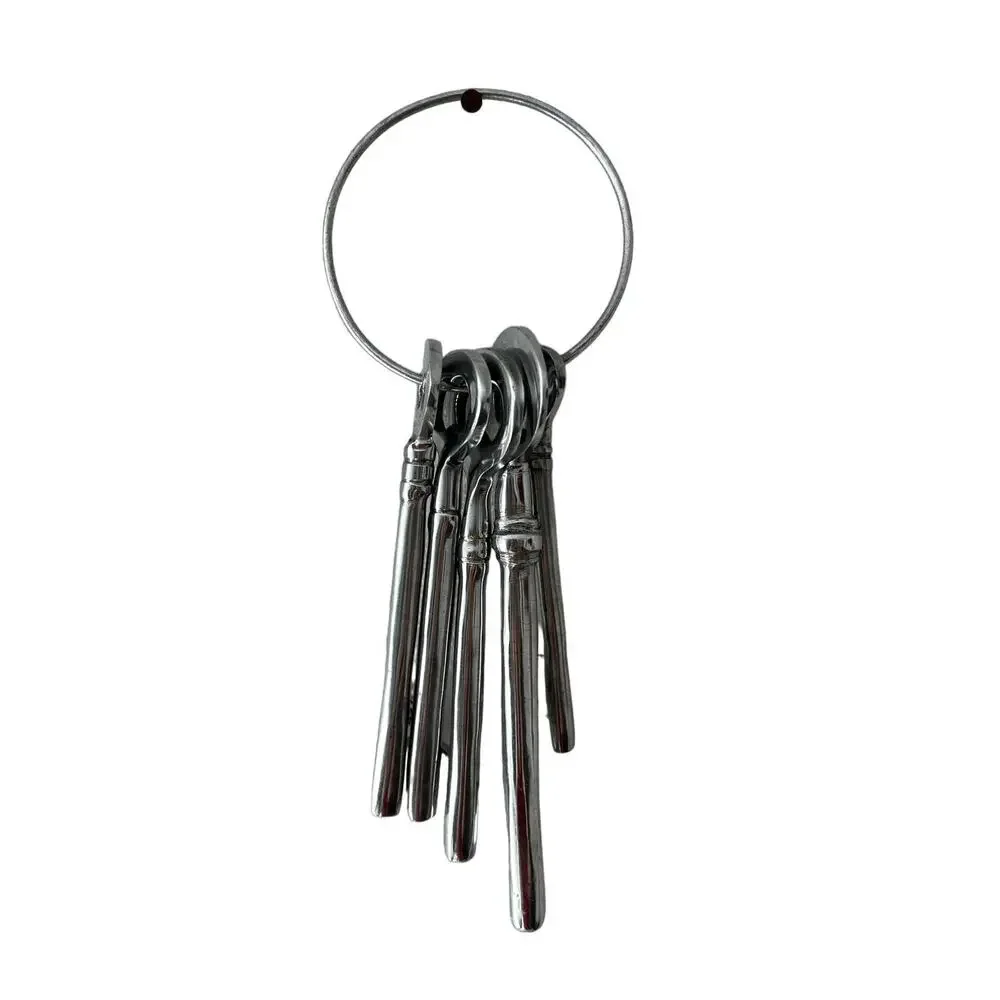 Giant Shabby Chic Retro Americana All Metal Decorative Keys On Ring
